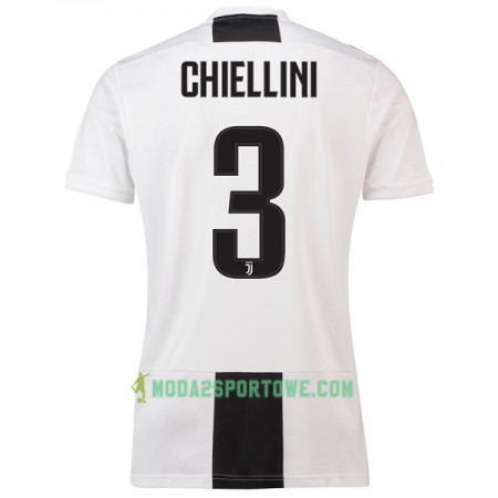 Koszulka Juventus Chiellini 3 Domowe Stroje Piłkarskie 2018/19 Krótki Rękaw